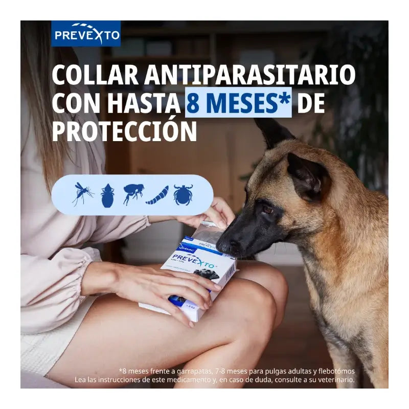 Prevexto-Halsband zur Parasitenbekämpfung für Hunde über 8 kg, 70 cm