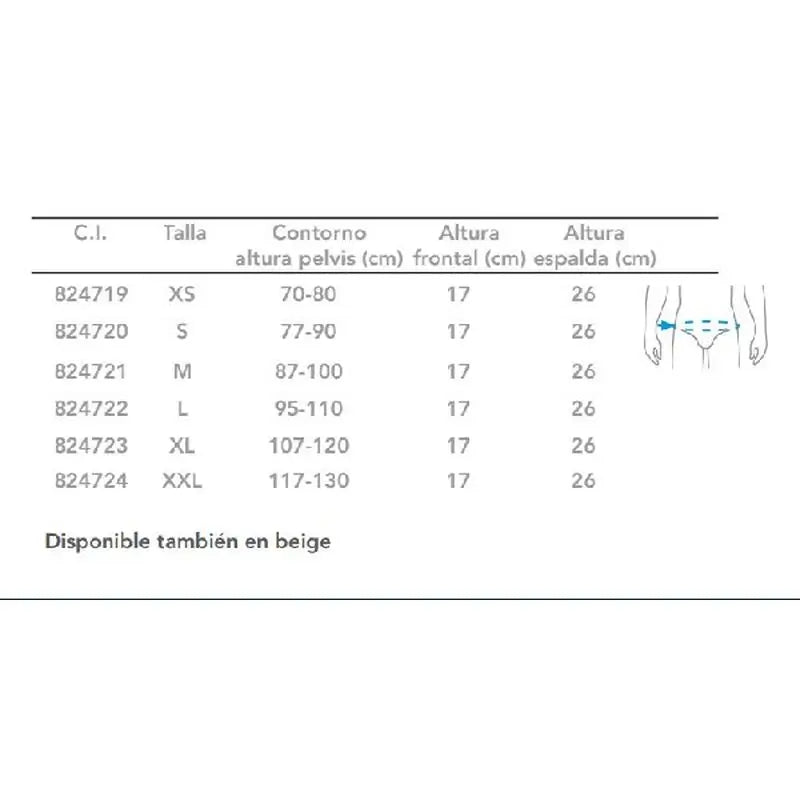 Primspine Care Lumbosacral Support Semi-Rigid Lumbal Crossover Girdle Grau L