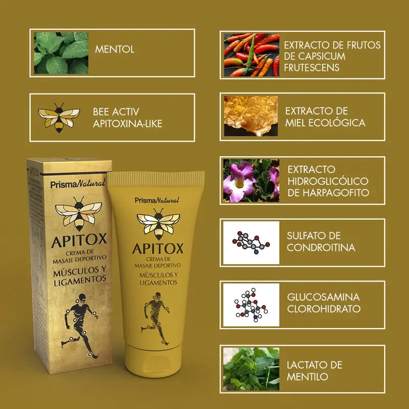Apitox Sports Muskel- und Bändermassagecreme, 60 ml