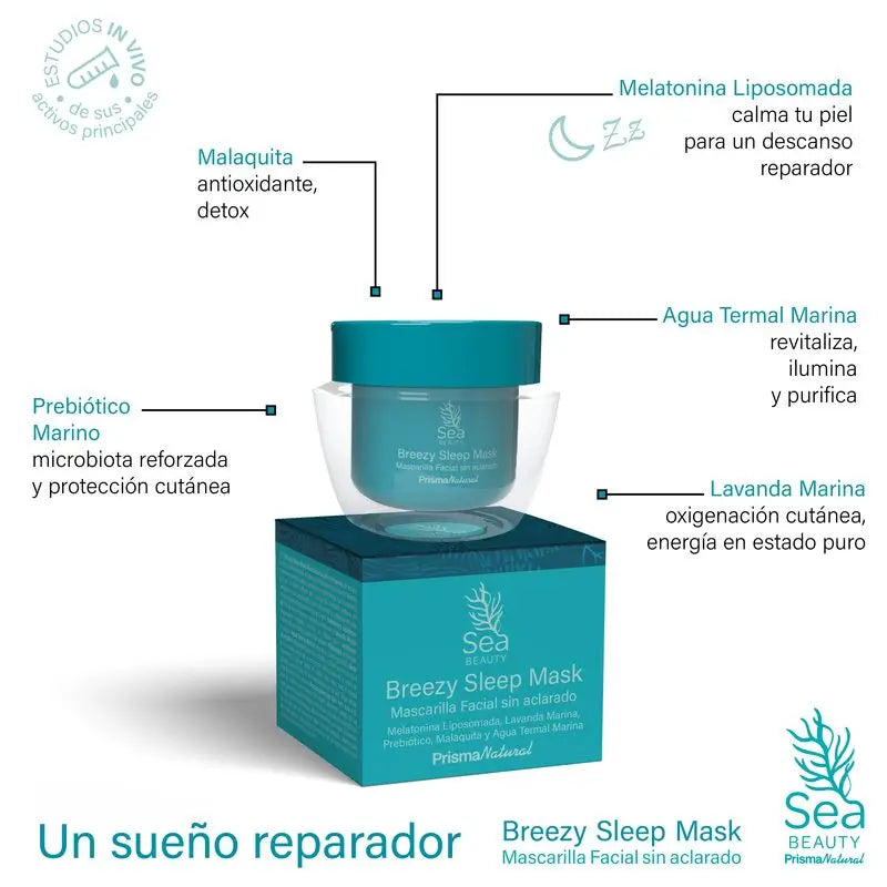 Prisma Natural Sea Beauty Breezy Sleep Maske, 50 ml