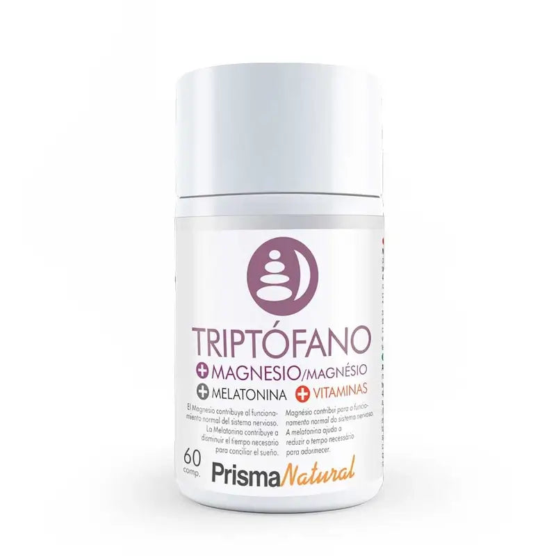 Prisma Natürliches Tryptophan + Mg + Melatonin, 60 Tabletten
