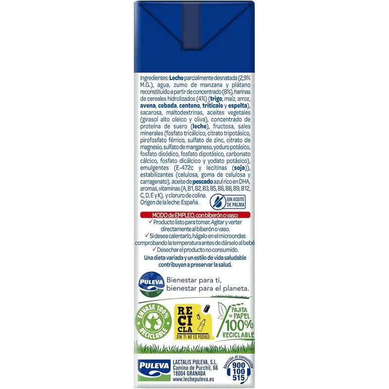 Puleva Peques 3 Wachstum Getreide und Früchte 3X200 ml 10 Einheiten