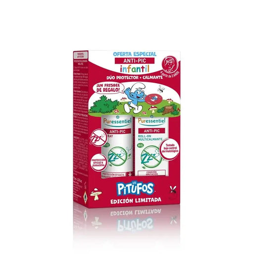 Puressentiel Schlümpfe Pack: Anti Pic Spray 75 ml + Anti Pic Roll 5 ml