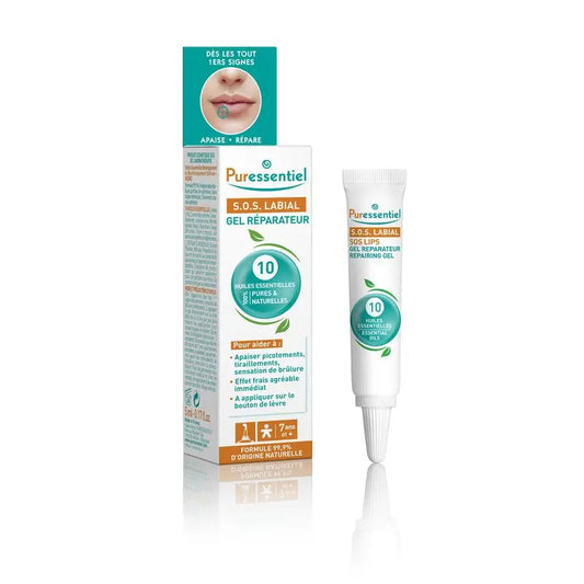 Puressentiel S.O.S Lip Repair Gel mit 10 ätherischen Ölen, 5 ml
