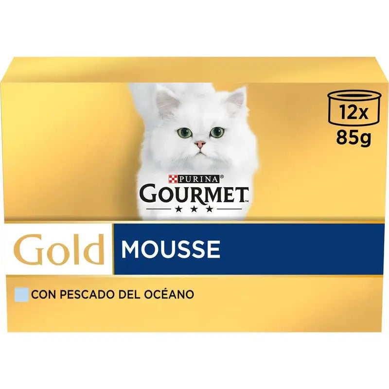 Purina Gourmet Gold Ocean Fish Mousse 12X85Gr Box, Nassfutter für Katzen