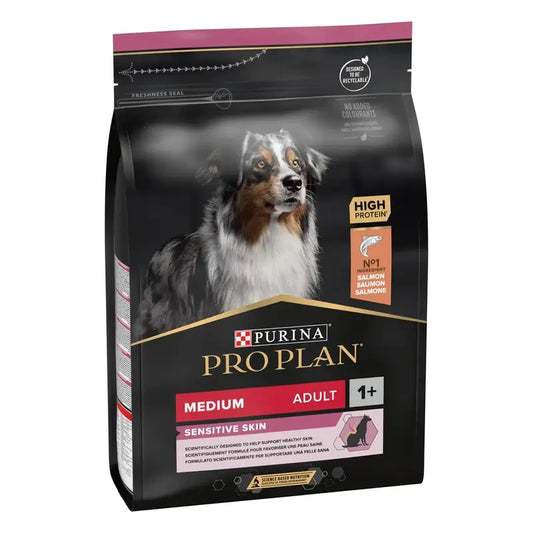 Purina Pro Plan Canine Adult Derma Medium 3kg, Hundefutter für Hunde