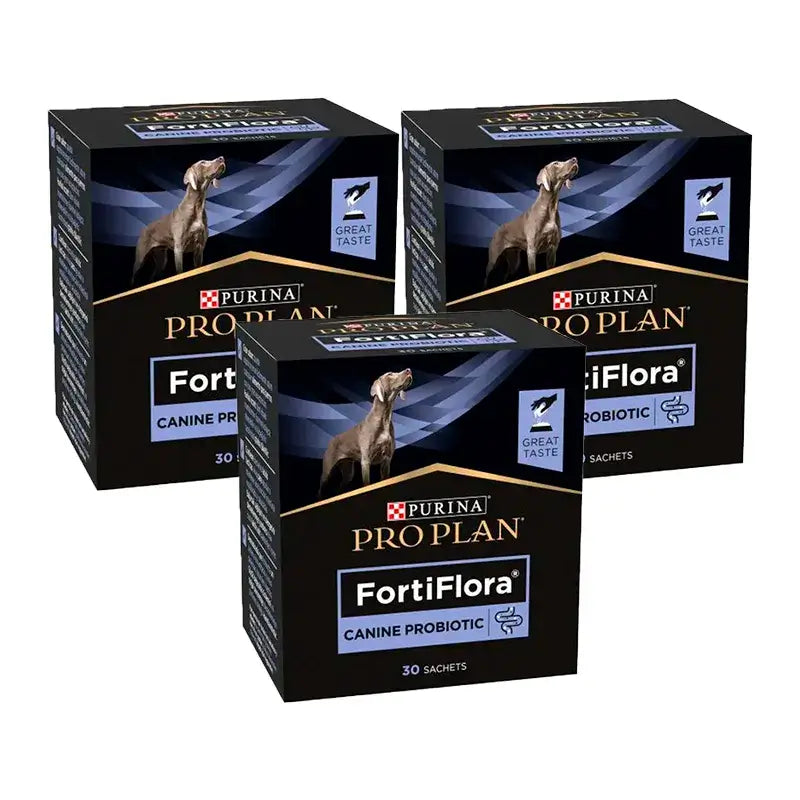Purina Pro Plan Fortiflora Probiotic für Hunde, Packung 3 x 30x1g