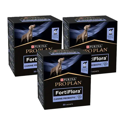 Purina Pro Plan Fortiflora Probiotic für Hunde, Packung 3 x 30x1g
