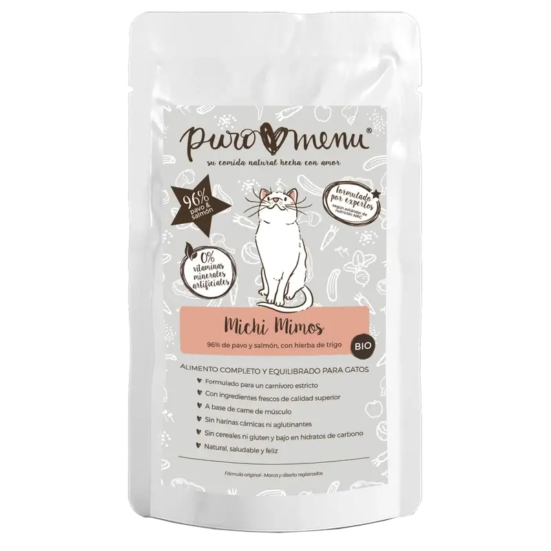 Puromenu Menu Michi Mimos Bio (Pute & Lachs) , 100 g