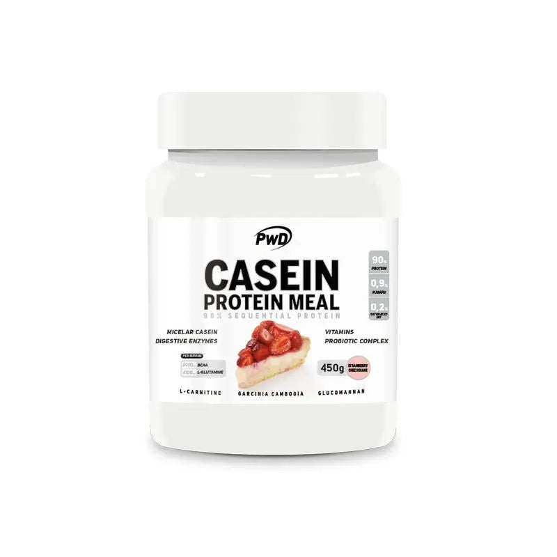 Pwd Caseim Caseim Protein Mahlzeit Erdbeer-Käsekuchen 450G Glas