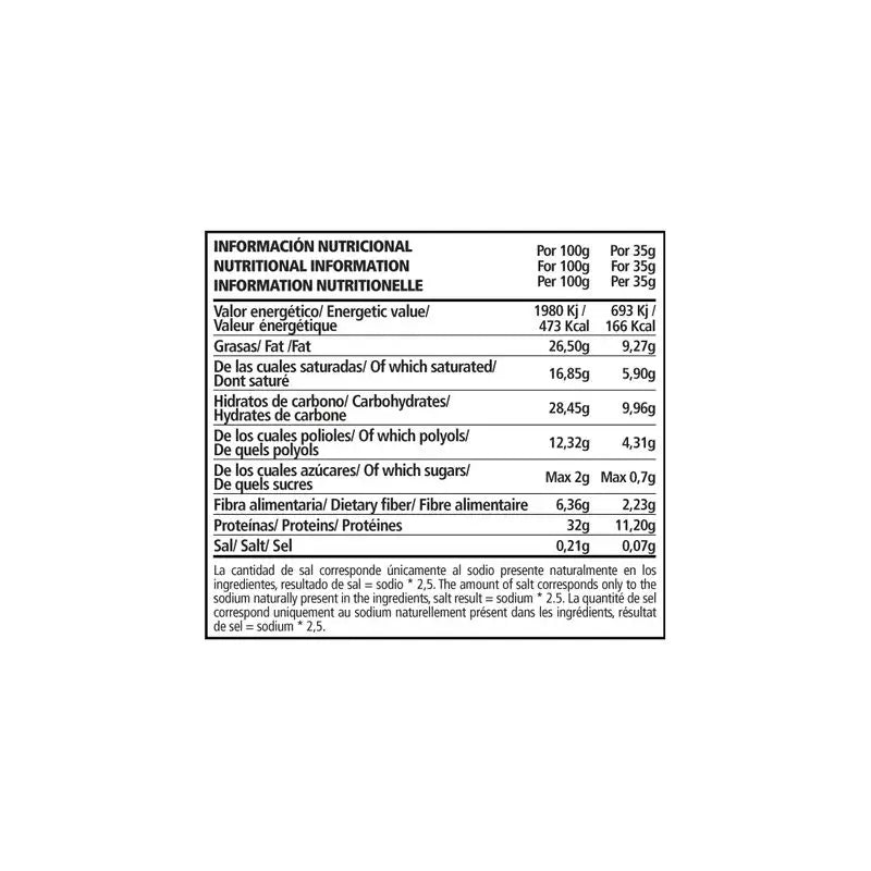 Pwd Protein Mahlzeit dunkle Schokolade & Naanja Barrita 35 G 12 Unids