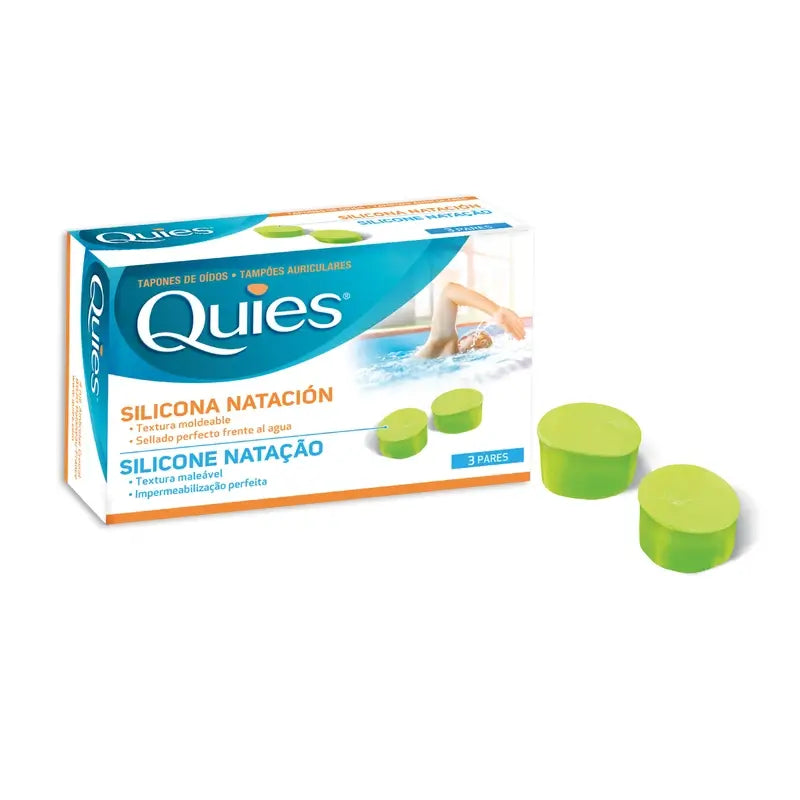 Quies Silikon Schwimmstöpsel Erwachsene 6 Stöpsel.