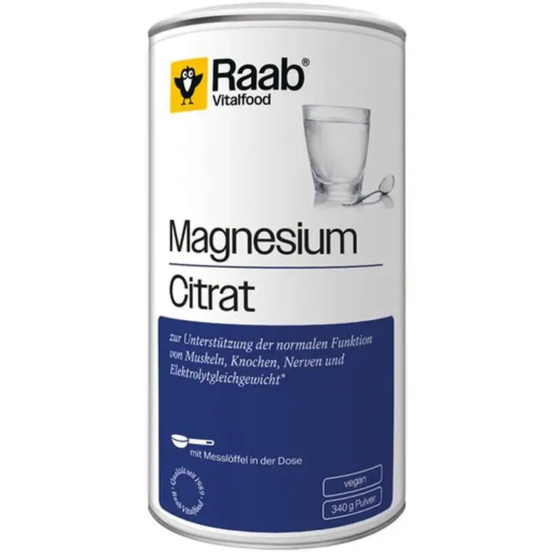 Raab Vitalfood Magnesiumcitrat-Pulver 340Gr. Sg Vegan