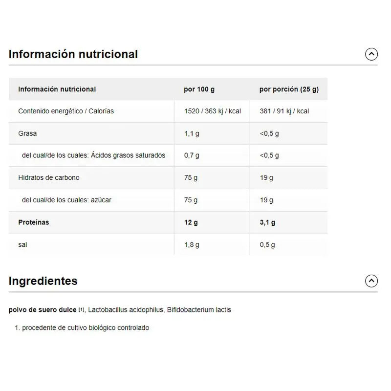 Raab Vitalfood Natursüßmolkenpulver 450Gr. Bio Sg.