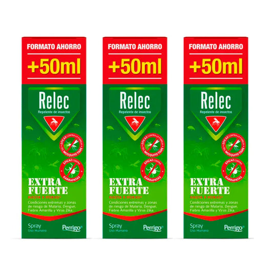 Relec Triplo Extra Starkes Mückenspray, 3 x 125 ml