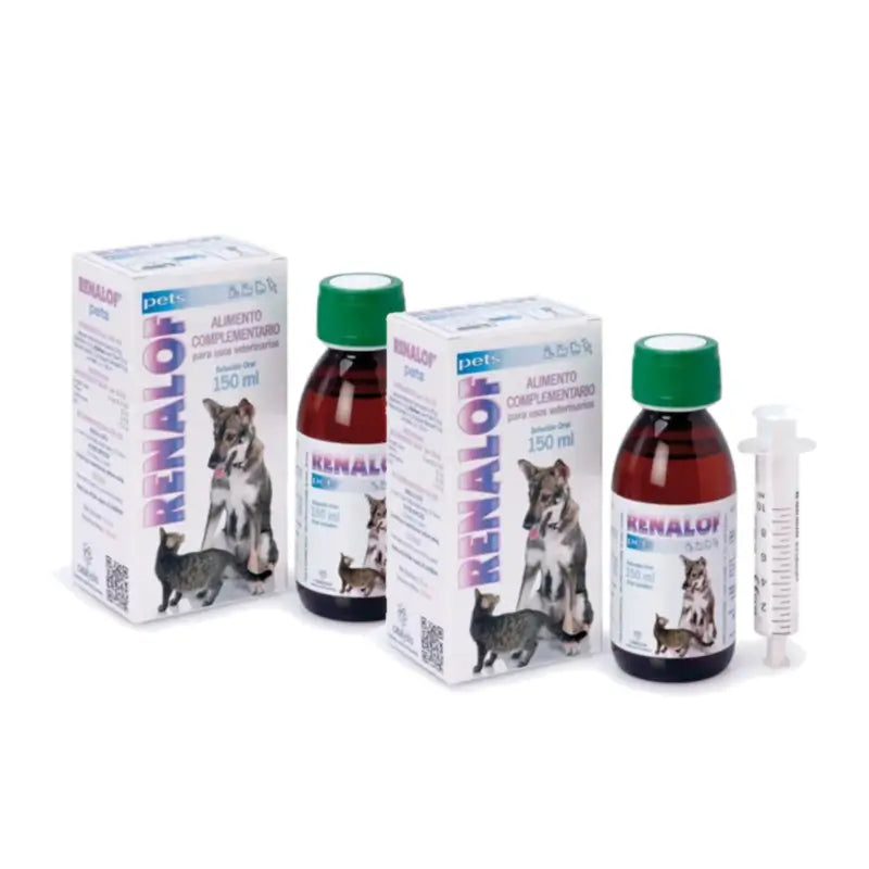 Renalof Pets Lösung zum Einnehmen – Ergänzungsfuttermittel bei Nierenerkrankungen, 2er-Pack à 150 ml
