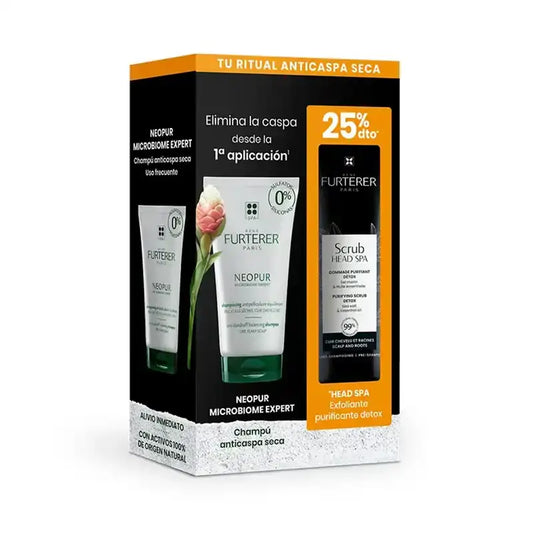 Rene Furterer Neopur Anti-Schuppen-Trockenshampoo150Ml + Head Spa Reinigendes Detox-Peeling 150Ml