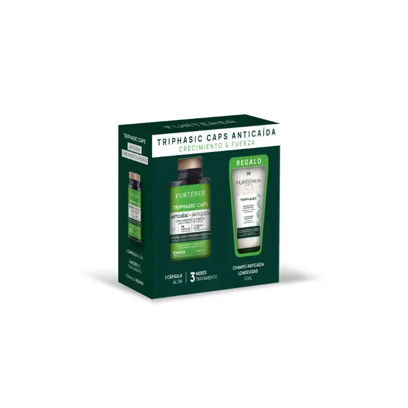 René Furterer Triphasic-Set gegen Haarausfall: 90 Kapseln + Shampoo 50 ml