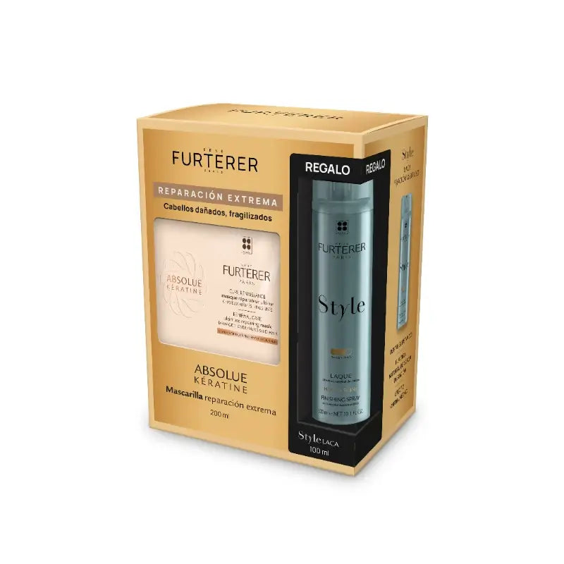 René Furterer Rf Pack Abs Keratine Maske 200 ml + Style Haarspray 100 ml