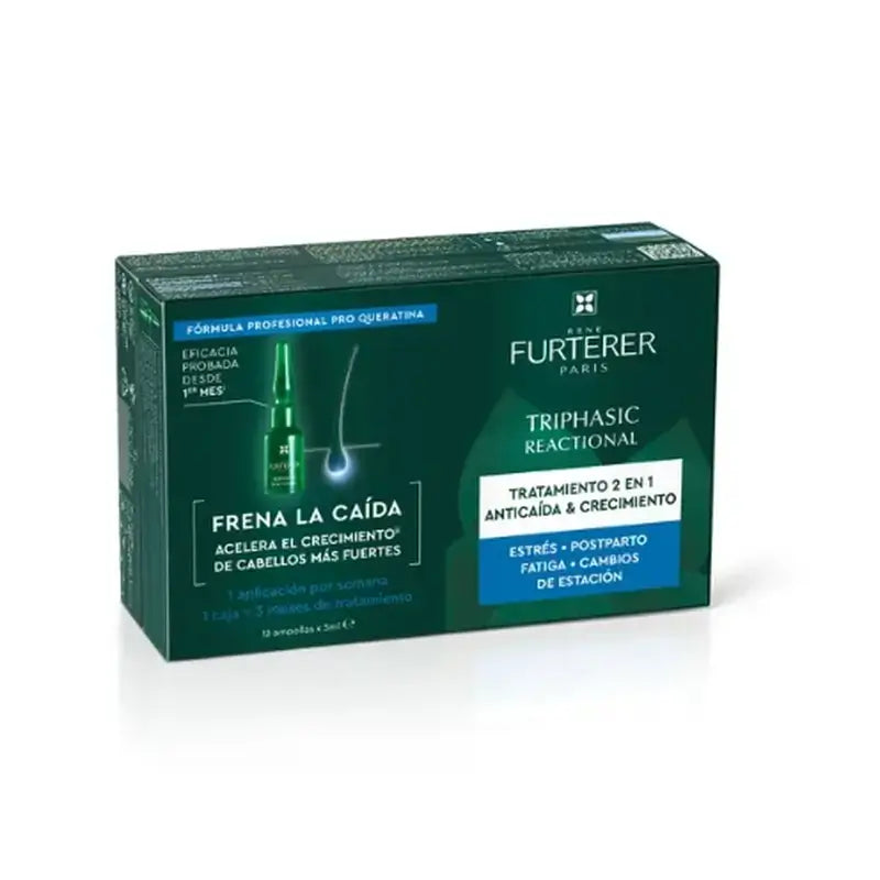 René Furterer Triphasic Reactional Ampoules Pack 5 ml x 12 Ampoules