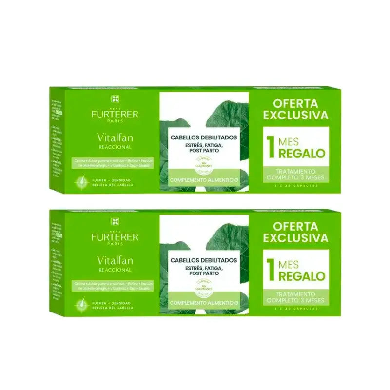 Rene Furterer Vitalfan Anticaida Reaccional, Packung 2 x 30 Kapseln