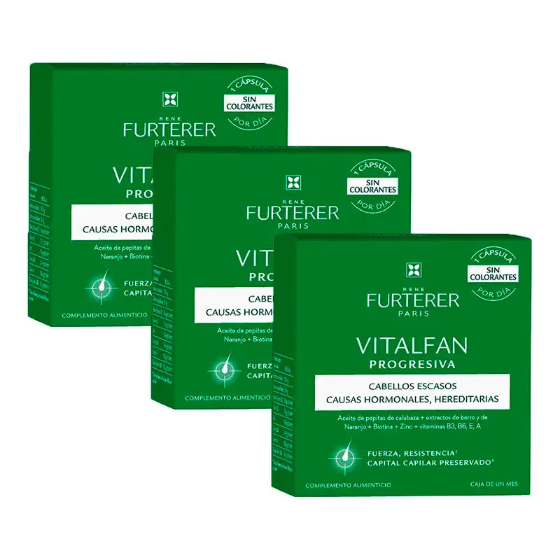 Rene Furterer Vitalfan Progressiver Haarausfall, Packung 3 x 30 Kapseln