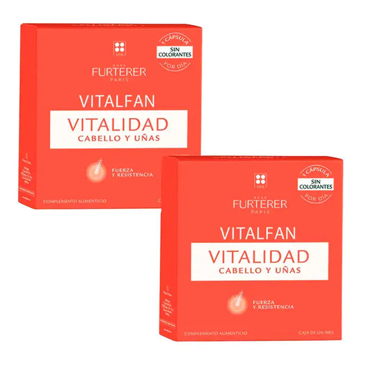 Rene Furterer Vitalfan Vitalität Haare und Nägel, Packung 2 x 30 Kapseln