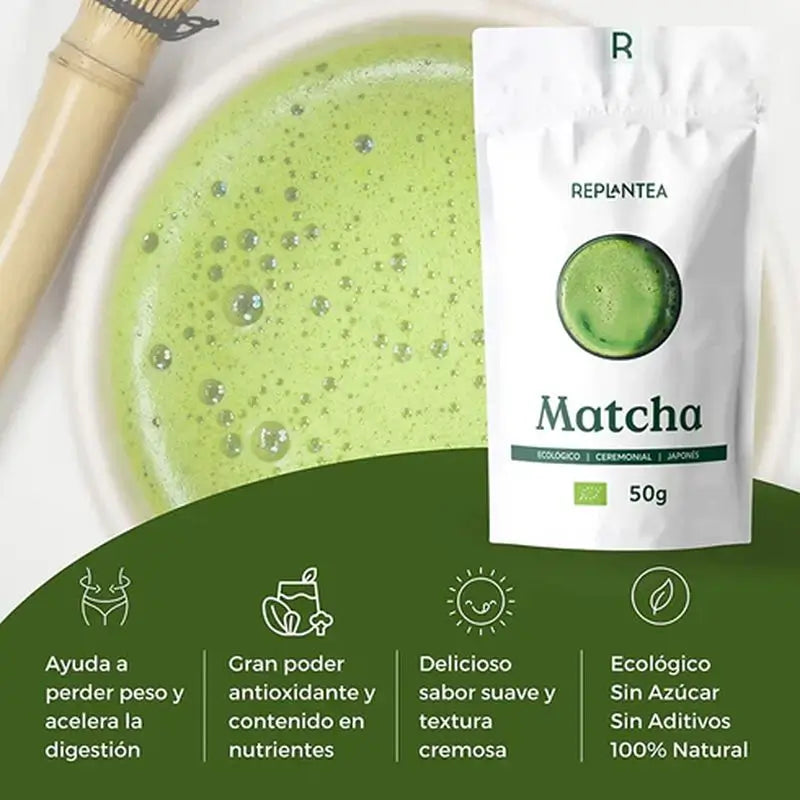 Replantea Bio Matcha Zeremonieller Japanischer Tee, 50 g