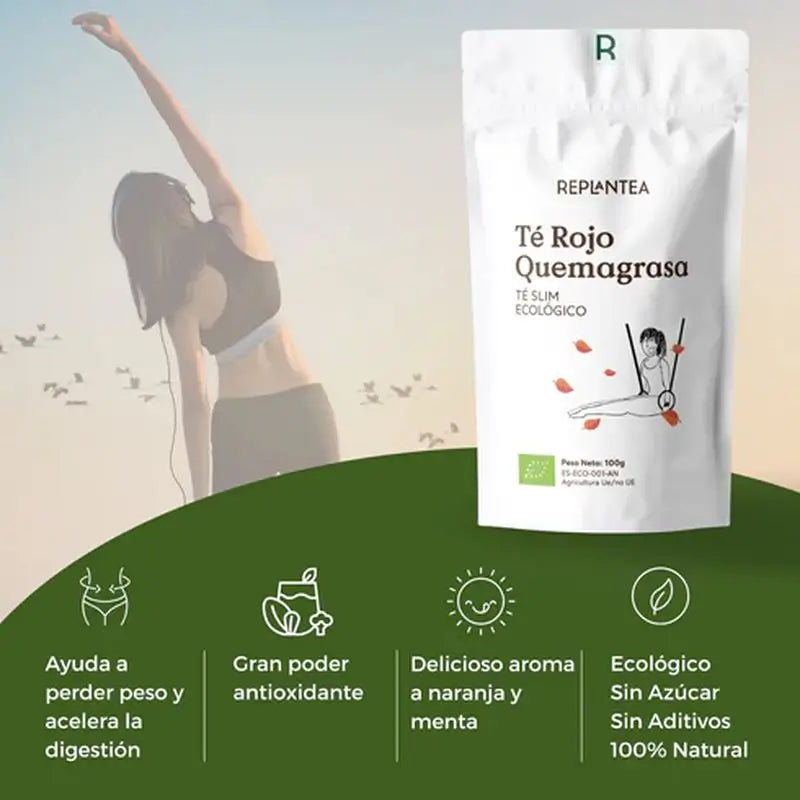 Replantea Roter Pu Erh Tee Bio-Fettverbrenner, 100 g