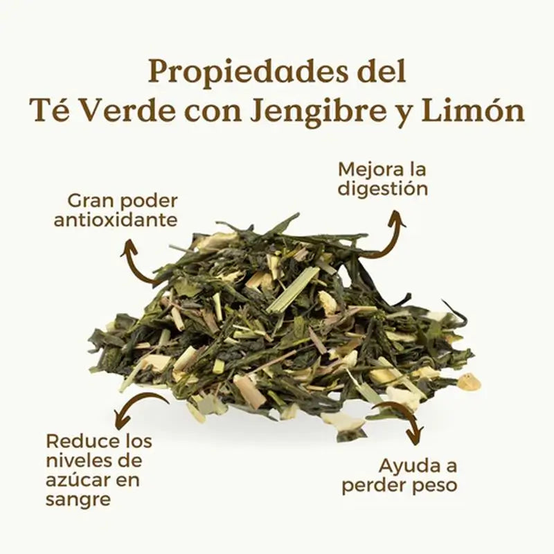 Replantea Grüner Tee mit Ingwer und Zitrone Bio, 100 g