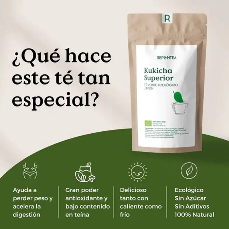 Replantea Bio Superior Kukicha Grüner Tee, 100 g