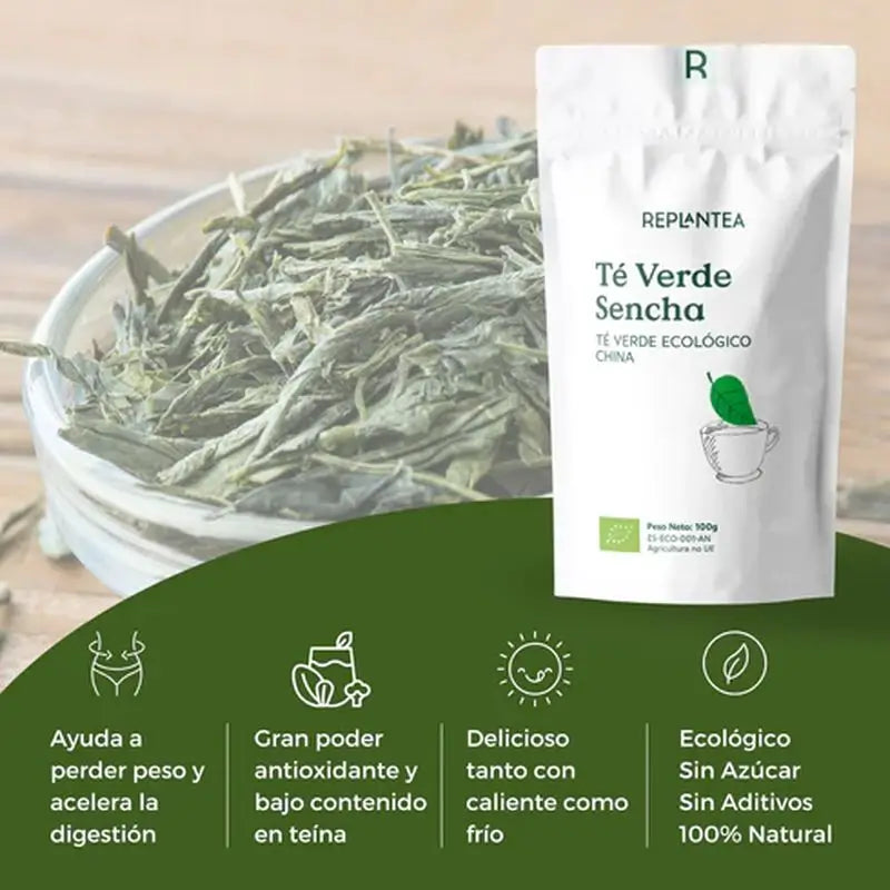 Replantea Bio Sencha Grüner Tee, 100 g