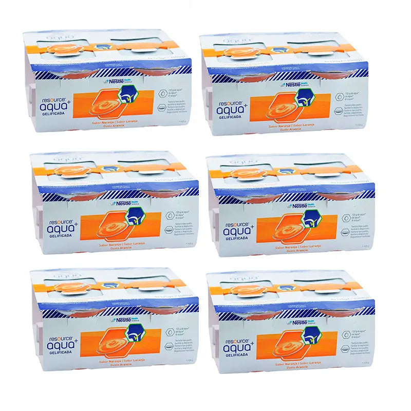 Resource Gelee-Wasser mit Orangengeschmack Packung 6, 24 Stück.