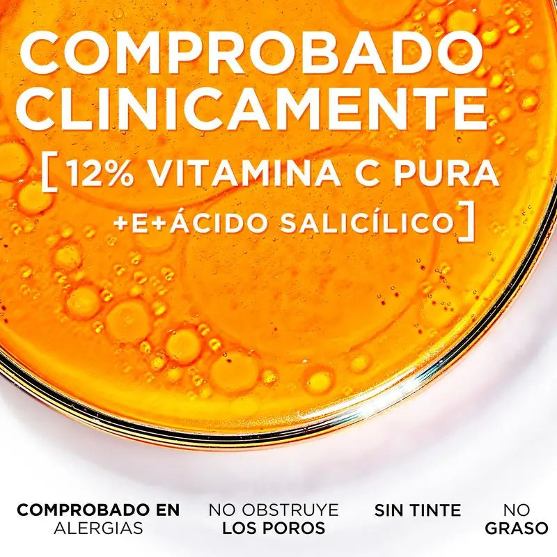 L'Oréal Paris Revitalift Clinical Serum [Falten-Ton-Poren] mit 12% reinem Vitamin C + Vitamin E + Salicylsäure.