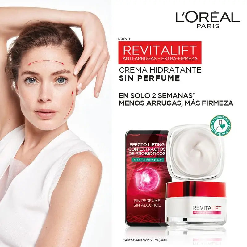 L'Oréal Paris Revitalift Unparfümierte feuchtigkeitsspendende Anti-Falten-Creme Extra Straffend
