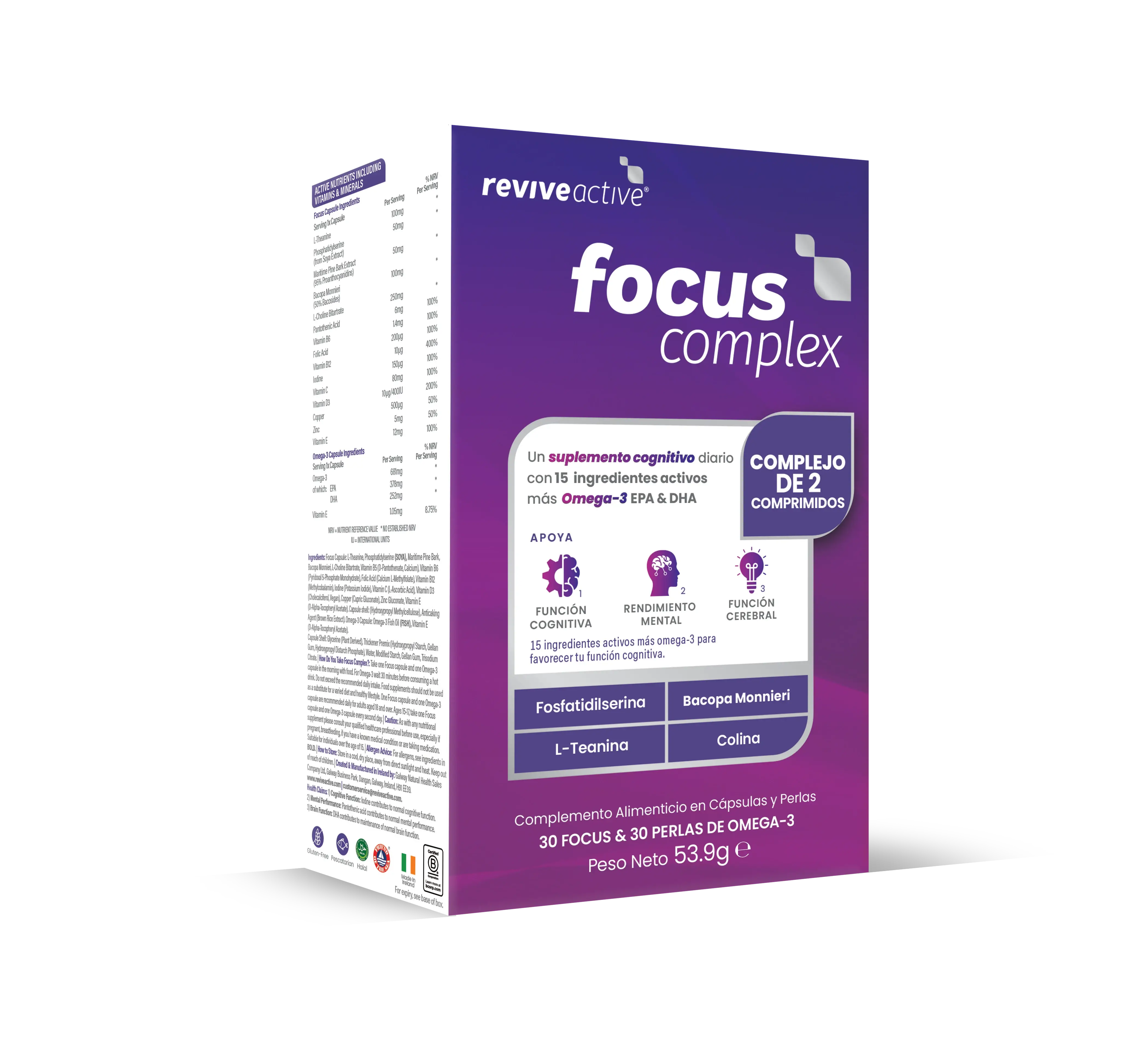 Revive Active Focus Complex, 60 Kapseln und Perlen