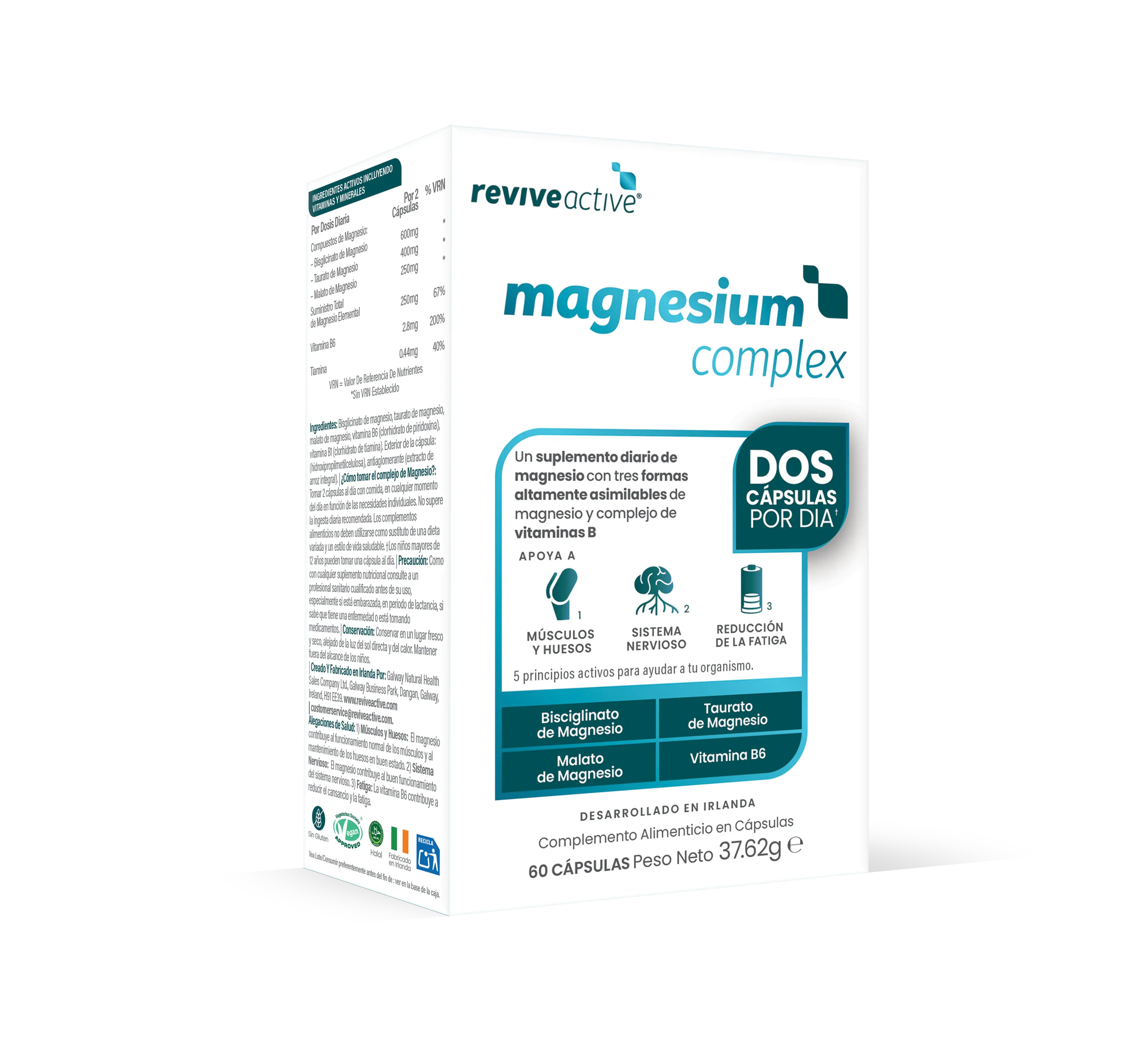 Revive Active Tri-Magnesium-Komplex + B6, 60 Kapseln
