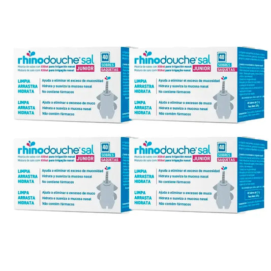 Rhinodouche Junior Salz, Packung mit 4 x 40 Beuteln