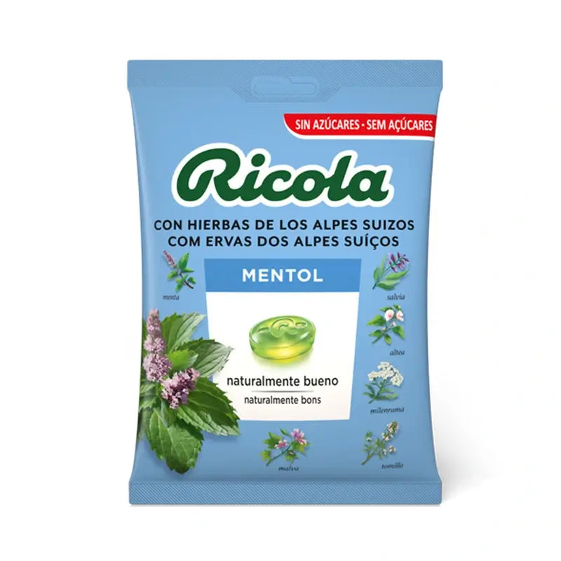 Ricola Zuckerfreier Beutel Menthol , 70 gr