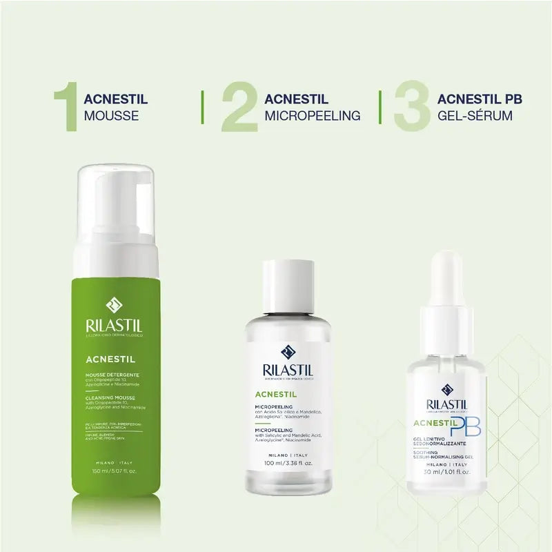 Rilastil Acnestil Seboregulierendes Reinigungsmousse 150 Ml