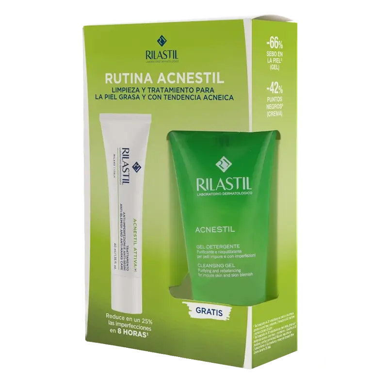 Rilastil Acnestil Akne Derma Routine Pack, 40 ml + 50 ml