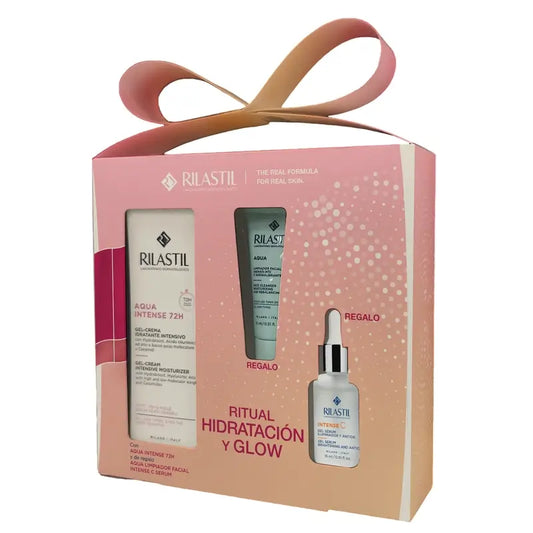 Rilastil Dermatologischer Glow Geschenkset, 40 ml + 15 ml + 15 ml