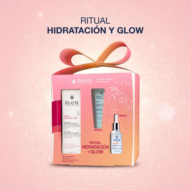 Rilastil Dermatologischer Glow Geschenkset, 40 ml + 15 ml + 15 ml