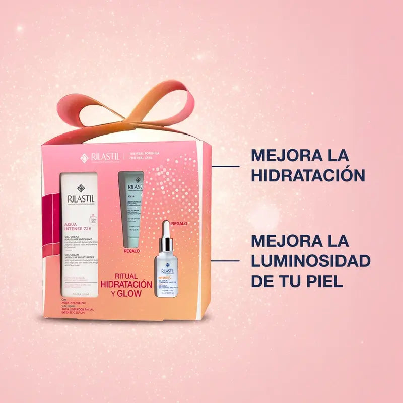 Rilastil Dermatologischer Glow Geschenkset, 40 ml + 15 ml + 15 ml