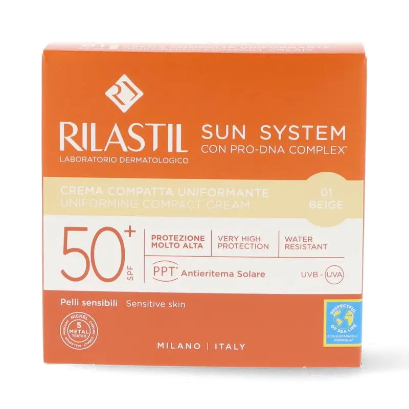 Rilastil Sun System SPF 50+ Kompakt Beige, 10 gr
