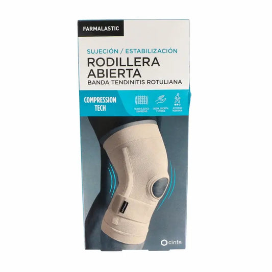 Kniescheibenbandage mit infrapatellarem Band, Größe Large Beige