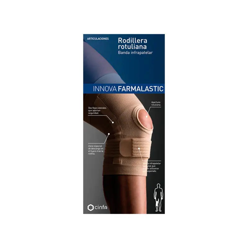 Patellar Knee Brace with Infrapatellar Band Small Size Beige