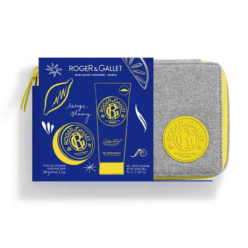 Roger & Gallet Cologne Twist Toilettenartikel-Set, Rasierstift + After Shave Gel, 175 ml