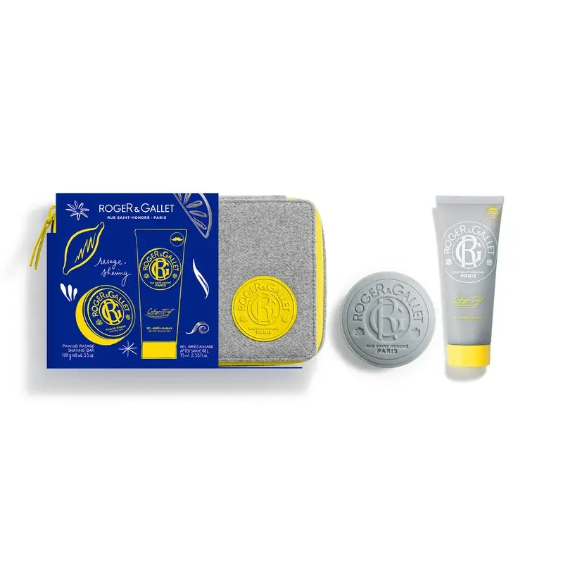 Roger & Gallet Cologne Twist Toilettenartikel-Set, Rasierstift + After Shave Gel, 175 ml