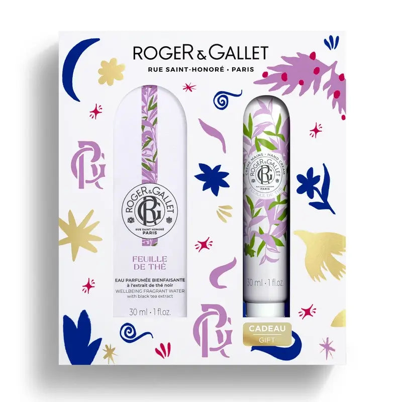 Roger & Gallet Feuille De Thé Wellness Duftwasser + Wellness-Handcreme Truhe, 60 ml